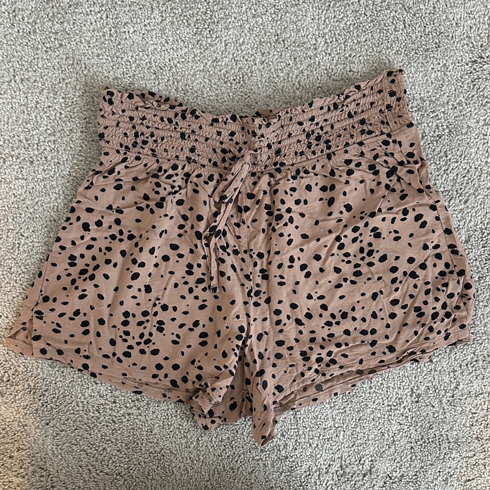Abercrombie & Fitch High Waist Shorts in Brown and Black MINOR STAINS Medium